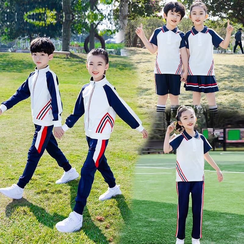 Kindergarten New Baby Teacher White Children's Spring and Autumn Winter Class Clothing Winter Primary School Uniform Suit
