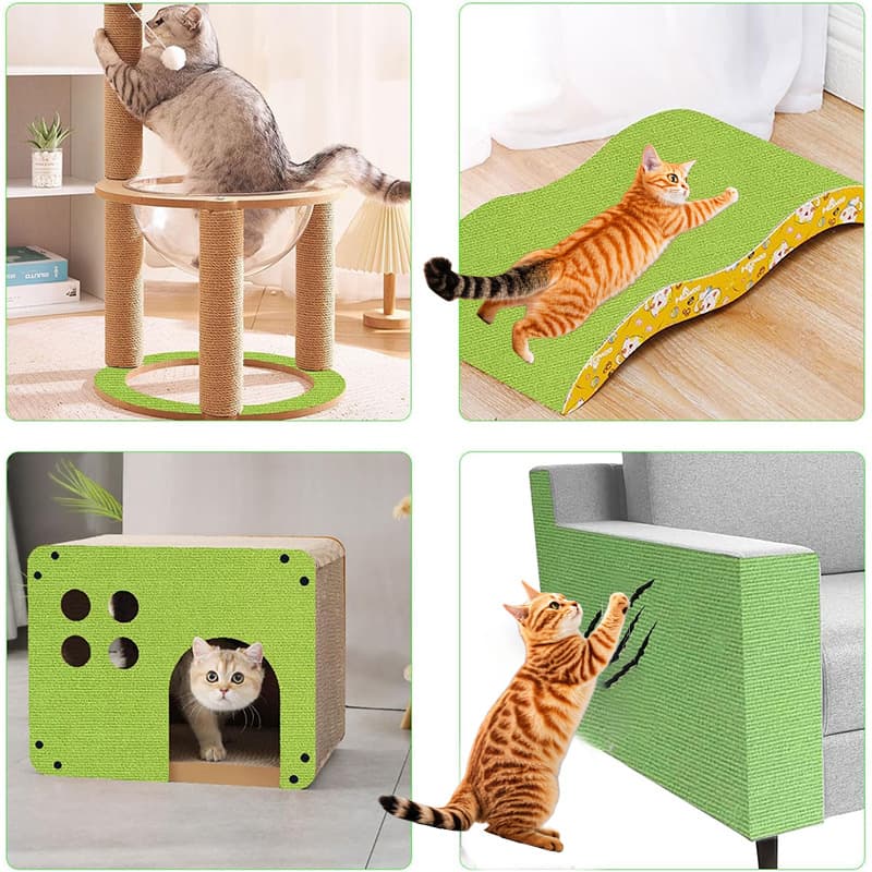 Freely Cuttable Cat Climbing Mat, Wear-Resistant, Scratch-Resistant, No Shedding, Multi-Functional Wall Cat Climbing Sticker, Cat Scratch Board