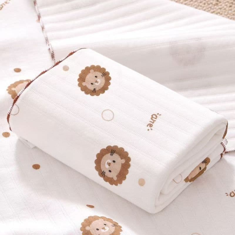 Knitted diamond pattern warm swaddle sheet, newborn delivery room warm wrap, cotton air-laid four-season sheet for autumn and winter warmth.
