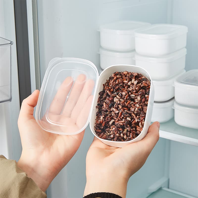 Whole Grain Rice Portion Freezing Box Brown Rice Meal Prep Diet Bento Small Lunch Box Refrigerator Storage Fresh-Keeping Container