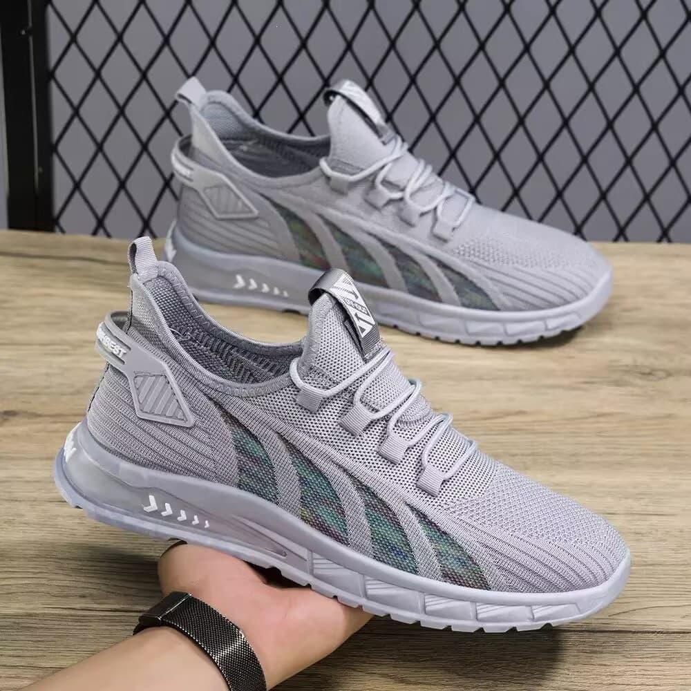 Cross-border Large Size Knitted Mesh Shoes for Men, Size 48, Summer Mesh Lightweight, Wide Feet, Student Casual Sports Shoes