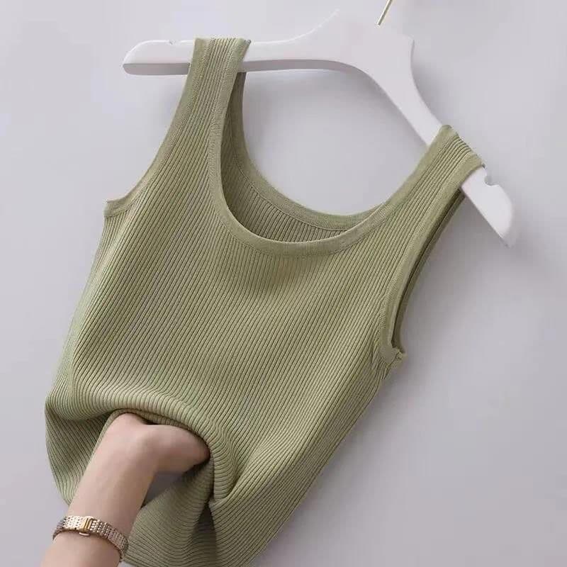 Ice Silk Breathable Innerwear for 80-200 Jin, Ribbed Camisole for Plus Size Slim Fit Outerwear or Layering Shirt