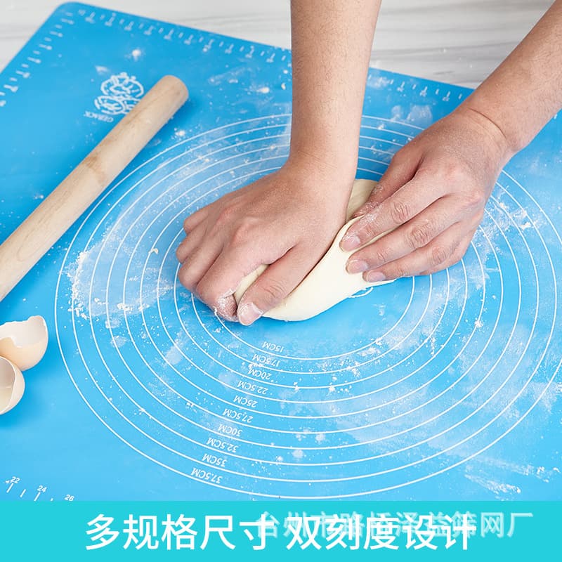 Thickened Silicone Dough Kneading Pad Food-Grade Silicone Board Baking Dough Mat Rolling Mat Multi-Functional Pad