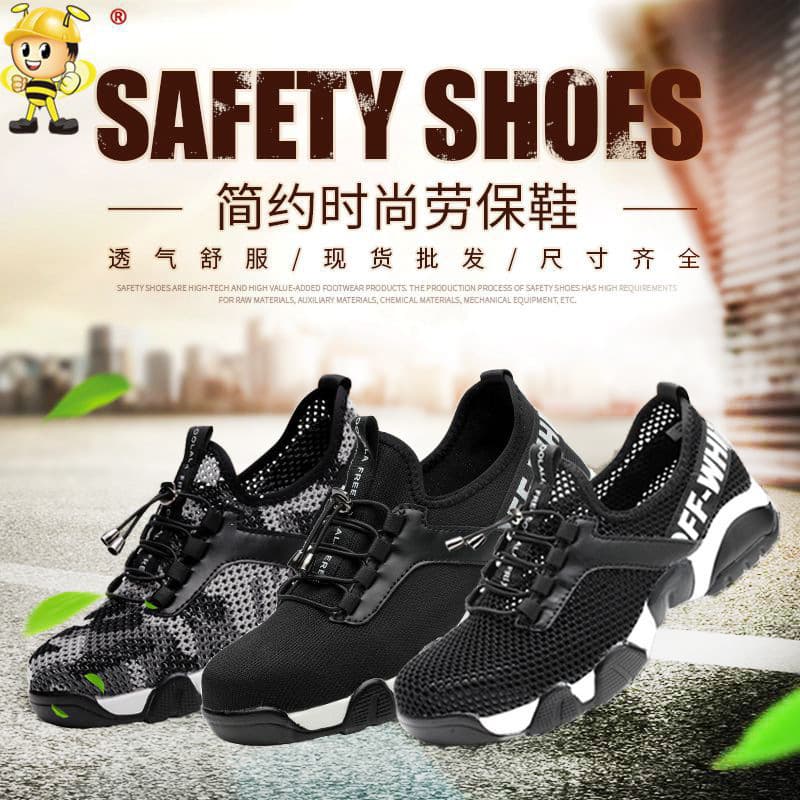 Safety Shoes Anti-slip Wear-resistant Breathable Protective Work Shoes Anti-puncture Crush Resistant