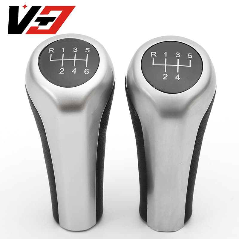 Silver Shift Knob for BMW E46 E36 Manual Gear Shift Lever Head Change Gear Stick Head Hand Ball Compatible with BMW Models