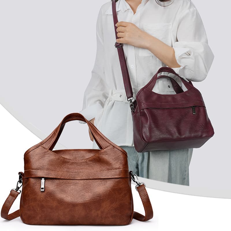 New 2026 large-capacity shoulder bag, simple and versatile, solid color crossbody bag, high-end shoulder texture, casual commuter bag