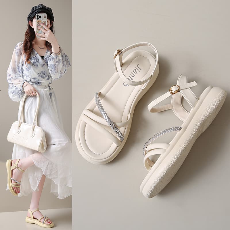 Cloud-like Flat Sandals for Pregnant Women, Summer Soft Sole Non-Slip Sports Sandals 2025 New Fashion for Dresses