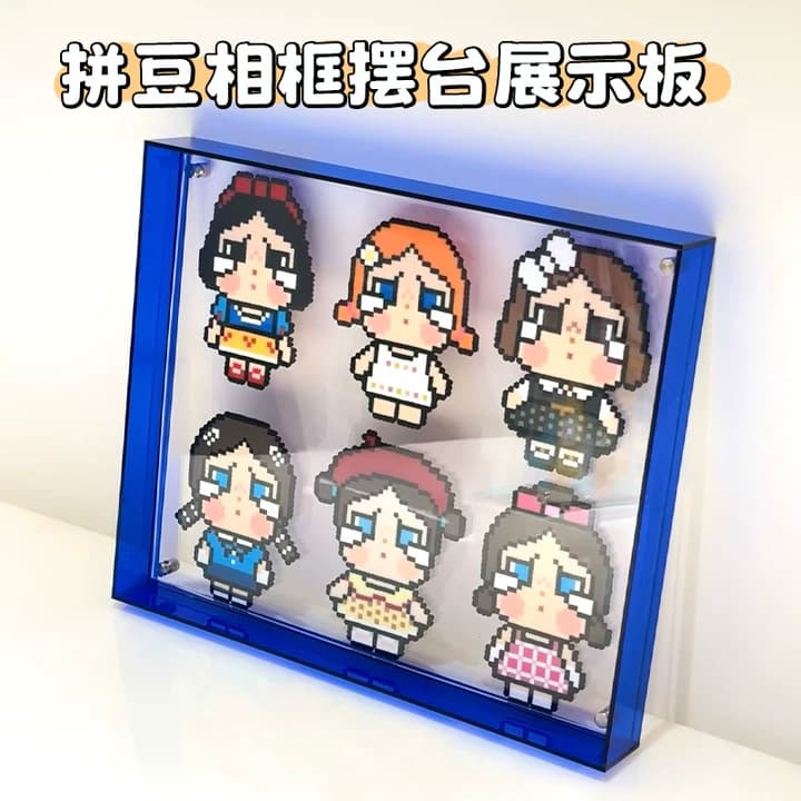 Perler Bead Acrylic Transparent Display Frame Empty Frame Puzzle Sandwich Transparent Photo Frame Stand Creative Handmade Perler Bead Framing