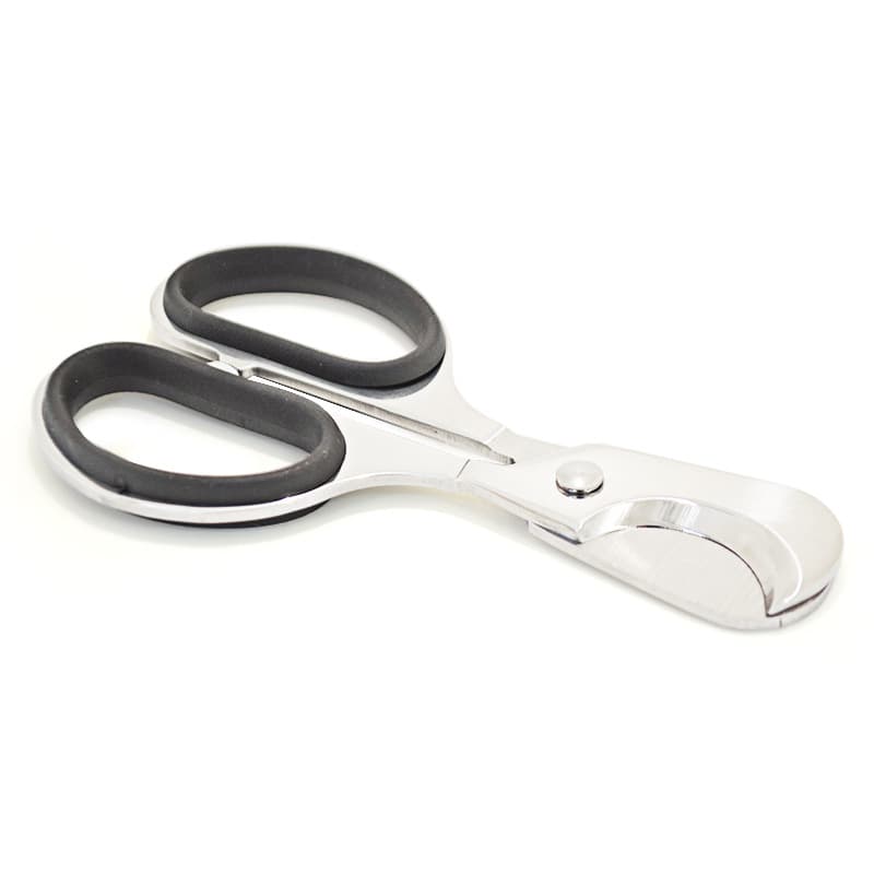 Stainless Steel Handle Cigar Scissors Metal Cigar Cutter Double-Edged Cigar Scissors Cutting Medicine Artifact Medicine Scissors Portable Cutting