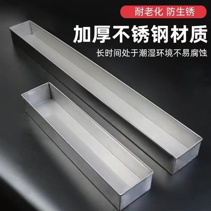Stainless Steel Long Planter Box for Hydroponic Potted Plants, Balcony Flower Pot with Thickened Succulent Tray, Nailable Design