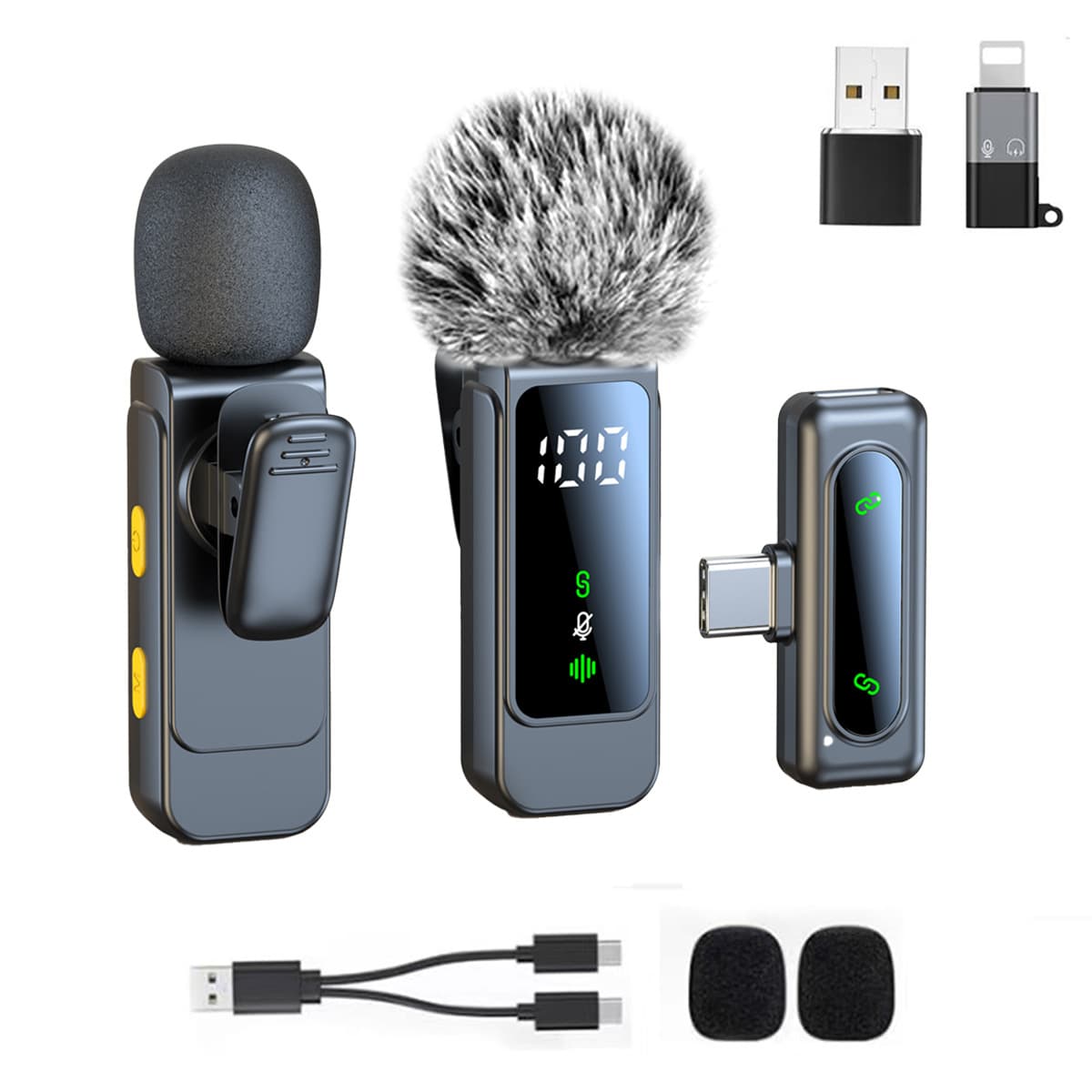 New Private Model L10 Wireless Lavalier Microphone Smart Noise Reduction Wireless Mic for Live Streaming Recording