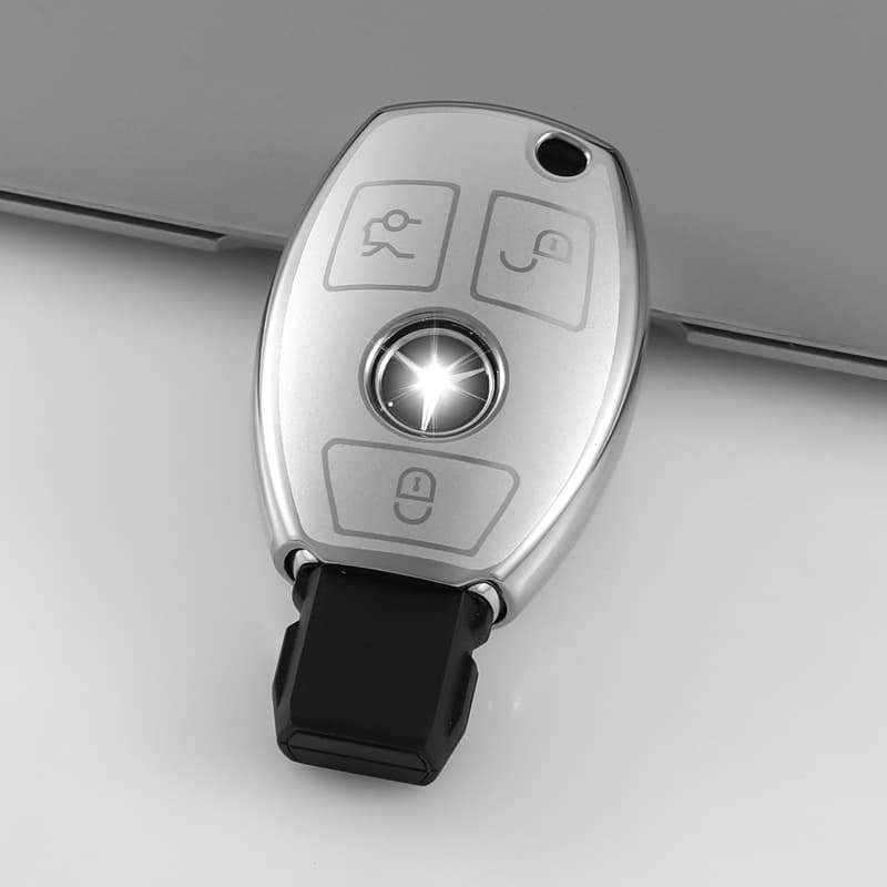 High-End TPU Business Style Mercedes-Benz Key Cover for A180 Male Model C260L E300L Glb200 GLE GLC Suitable for Car Interior Accessories