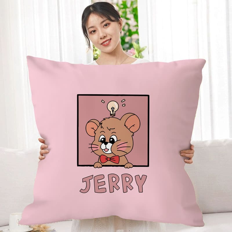 Oversized Pillow Sofa Living Room Cartoon Animation Cushion Cover Bedside Backrest Cat and Mouse Home Office