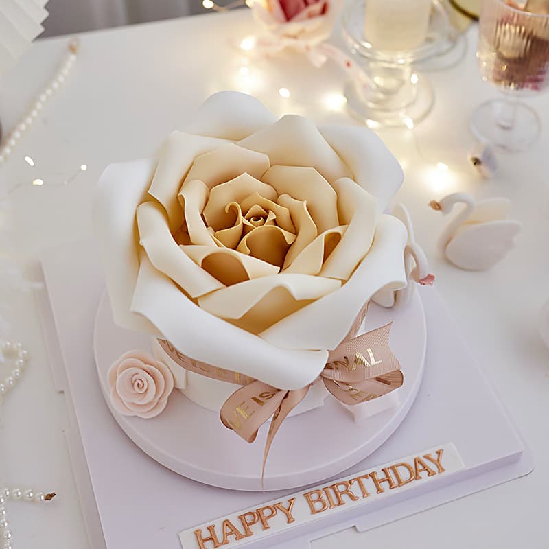 2024 New Cake Transfer Table Automatic Carousel Birthday Cake Decoration Accessories Photography Props