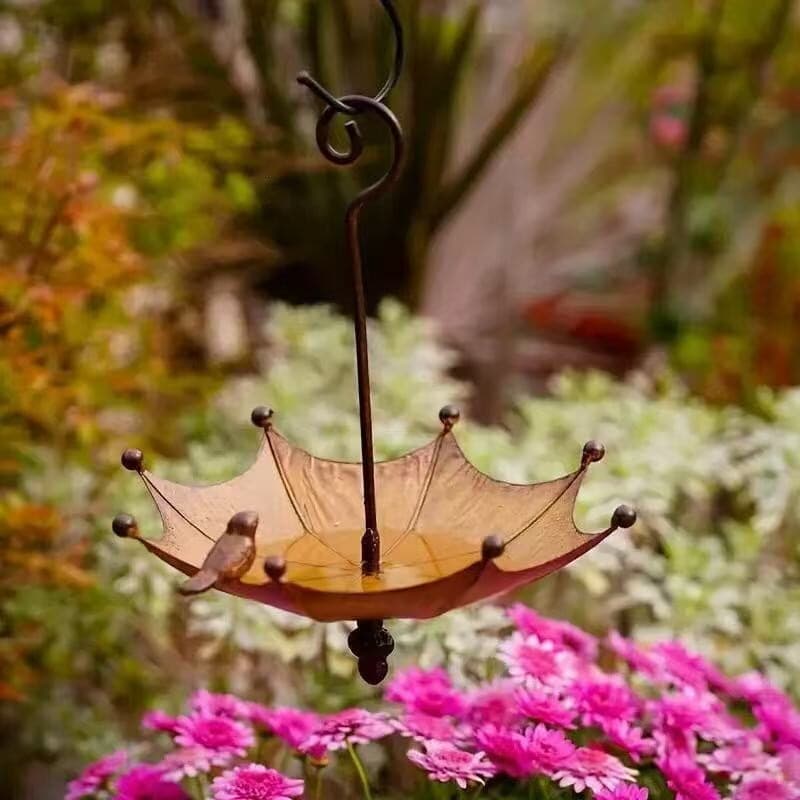 Cross-border Bird Feeder Umbrella-shaped Bird Feeder Garden Yard Pendant Metal Craft
