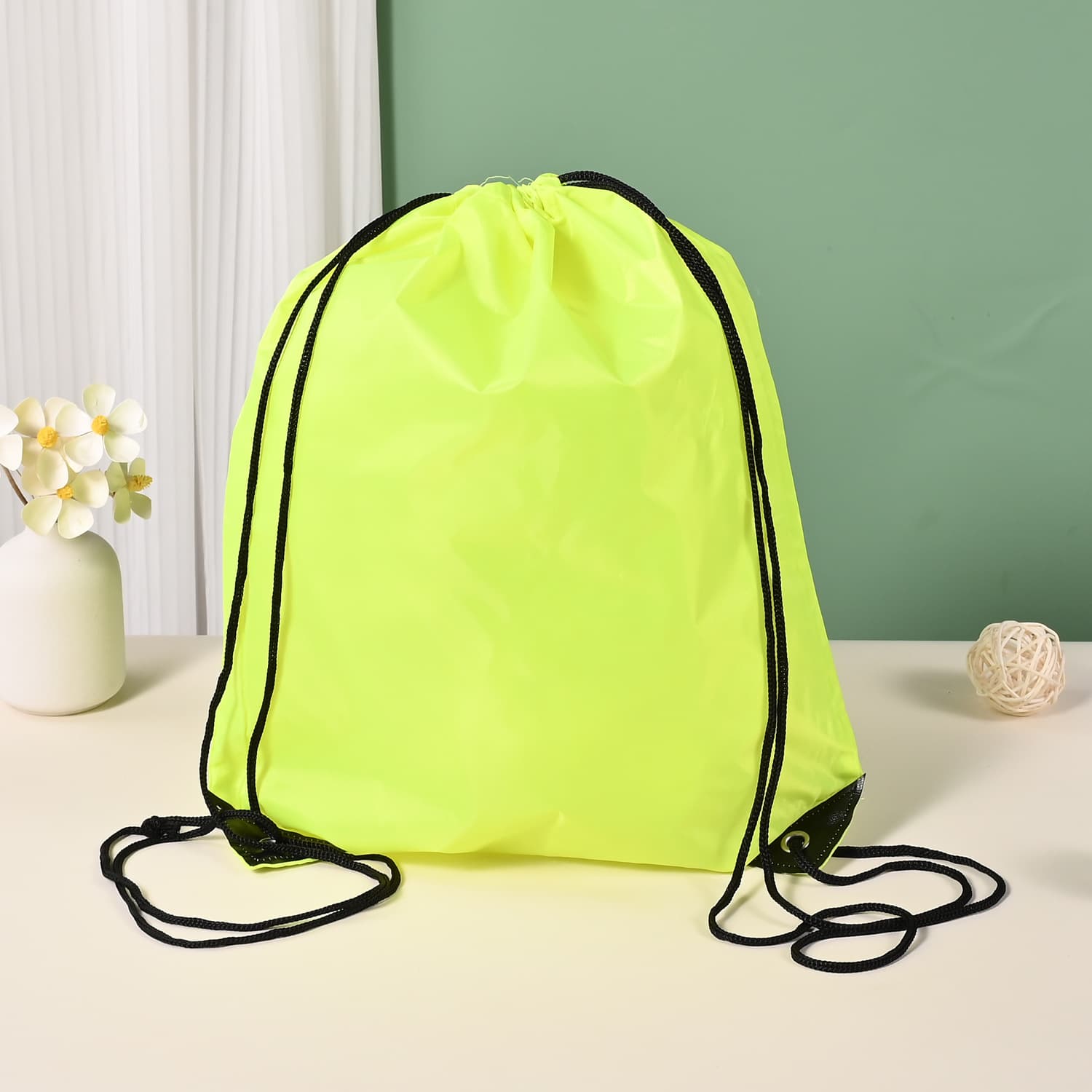 In Stock 210D Polyester Drawstring Bag School Student Backpack Portable Storage Outdoor Oxford Backpack Custom