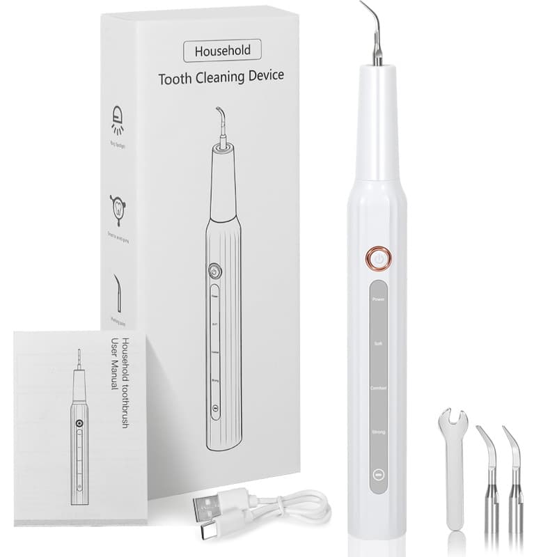 Ultrasonic Dental Scaler, Electric Teeth Cleaner for Removing Plaque and Tartar, Portable Home Use Device