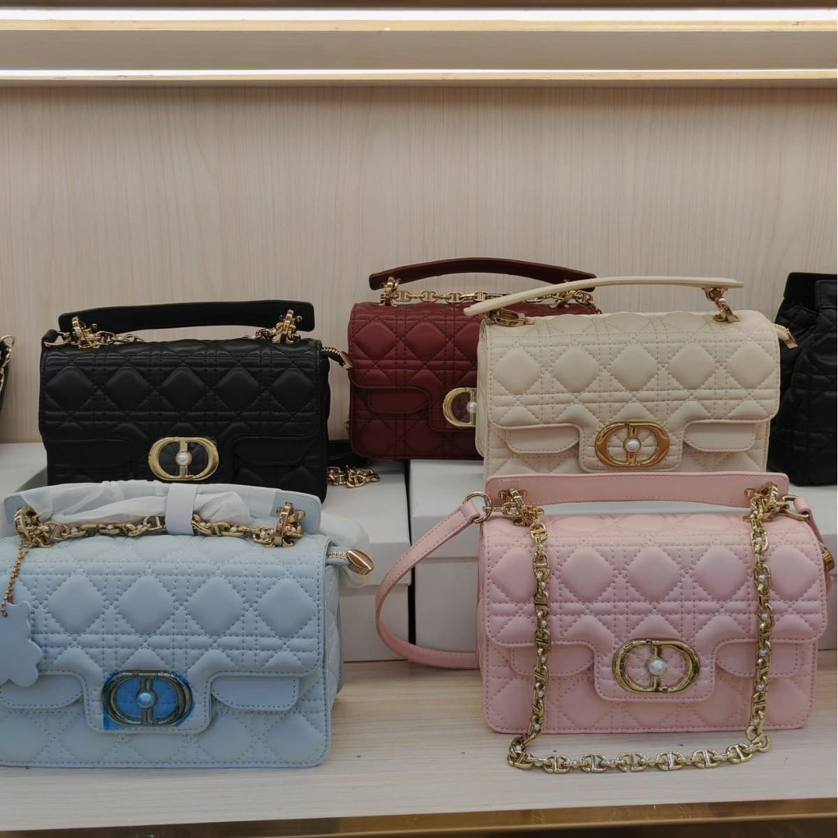 2026 New Patchwork Color-Block Trendy Fashion Diana-Style Quilted Shoulder Handbag Crossbody Women's Tote Bag