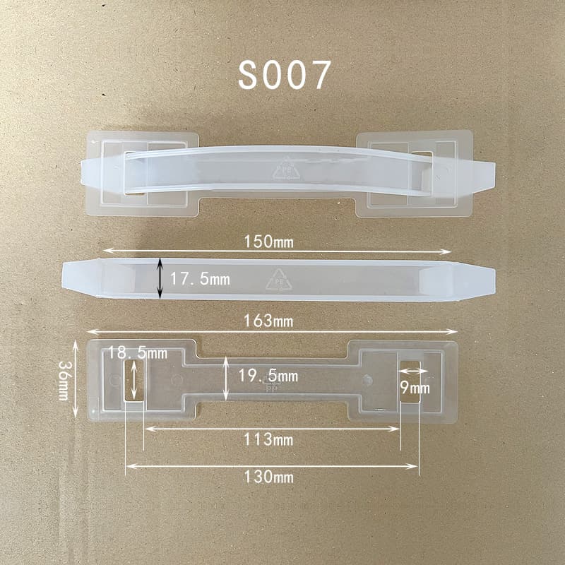 Factory Direct Carton PP Plastic Handle Buckle, Color Box Hand Strap, Paper Box Plastic Handle, Gift Box Plastic Handle