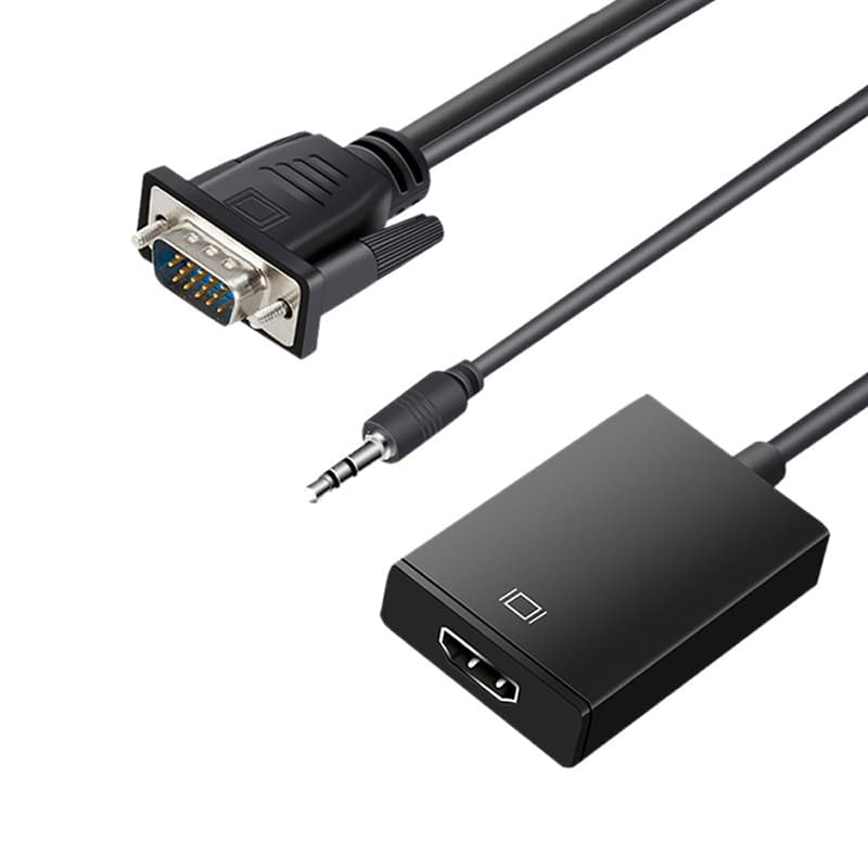 Vgatohdmi Converter Vga Male to Hdtv Female Audio Computer Host Connection Monitor High-Definition Adapter Cable