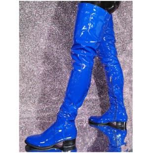 Overseas Trade Cross-Border Low Heel Large Size 47 Over-the-Knee Fashion Boots for Women long boots B446-06