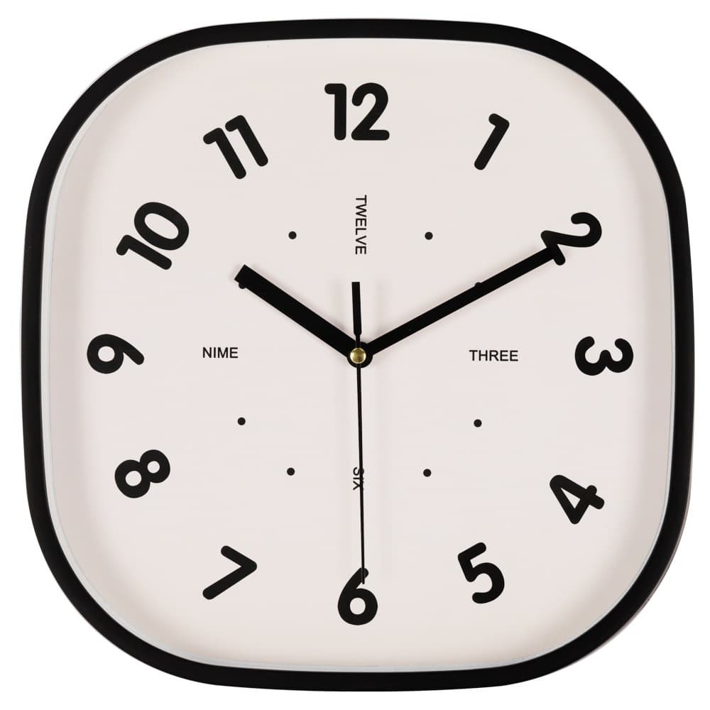 25cm Simple Living Room Quartz Clock Plastic Wall Clock