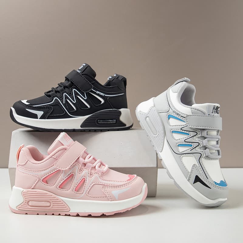 Boys' Sports Shoes for Middle and Big Kids, Running Shoes Wholesale Cross-border SHOES, Soft Sole Leather Upper, 6-12 Years Children's Athletic Shoes