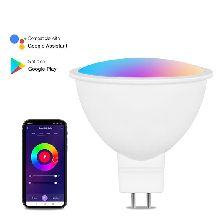 Tuya MR16 Smart 5W Bulb Smart Light Bulb Tuya App Remote WiFi Remote Control Voice Control Lighting