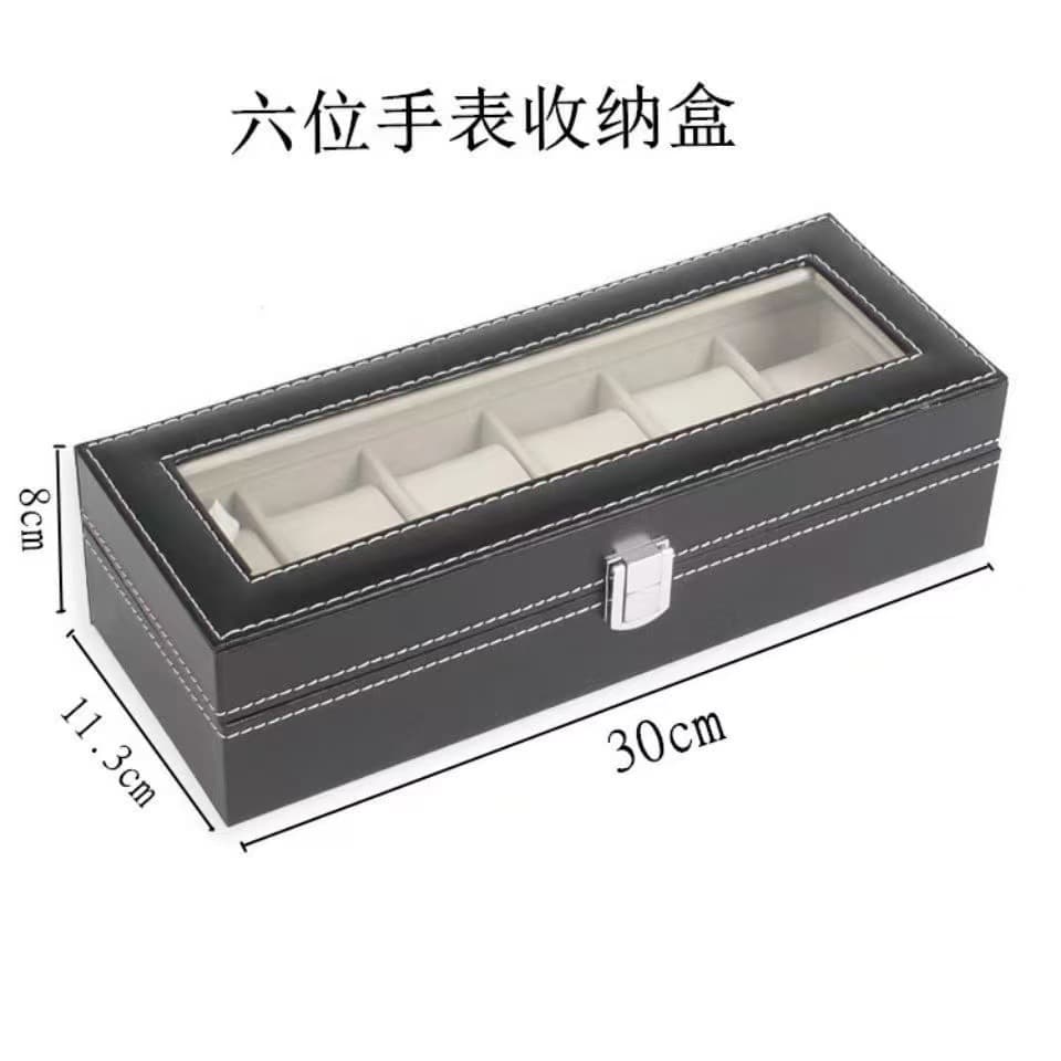 Sample watch box, leather watch display box, vintage business men's high-end watch and wristwatch storage box.