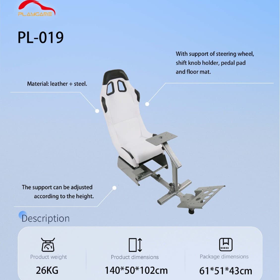 Supply Simulator Game Racing Simulator Folding Seat Single Screen Racing Simulator Cockpit Game Play Seat