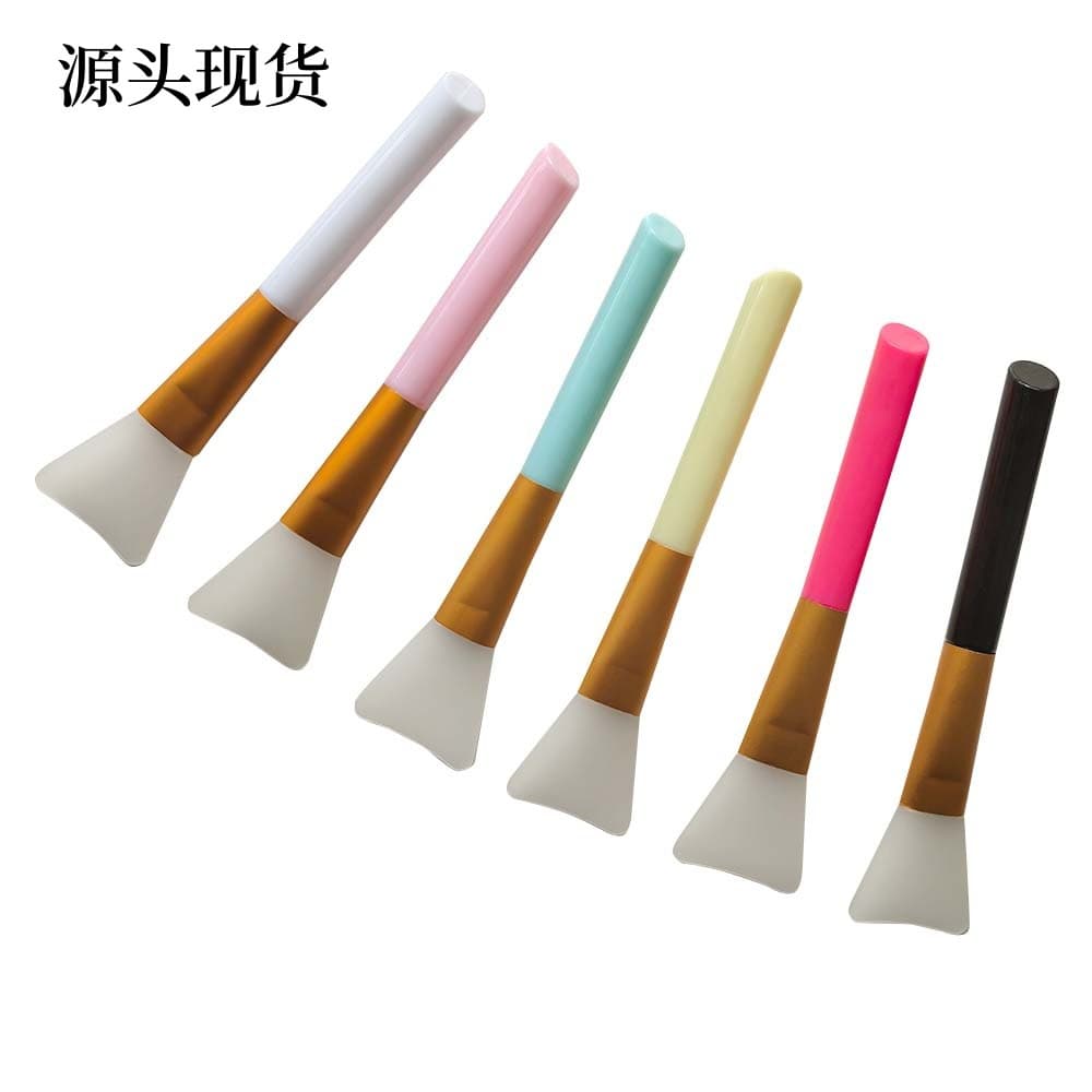 Silicone Face Mask Brush Soft Head Slanted Handle Beauty Makeup Brush Mud Mask Silicone Head Skin Care Tool