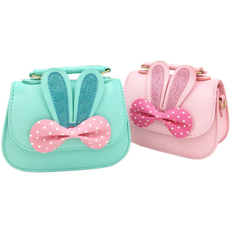 Cute Kids Crossbody Bag for Girls, Portable Baby Shoulder Bag with Polka Dot Bow, Classic Foreign Trade Cross-Border Hot Sale