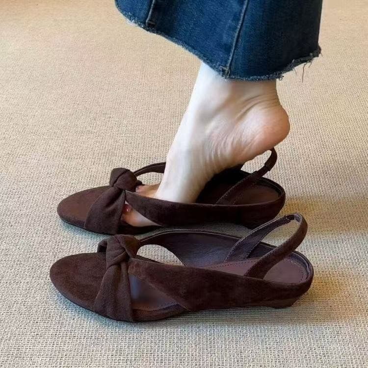 2025 New Niche Design Cross Strap Wedge Heel Sandals for Women, Summer Outdoor Versatile Roman Shoes Open-Toe High Heels
