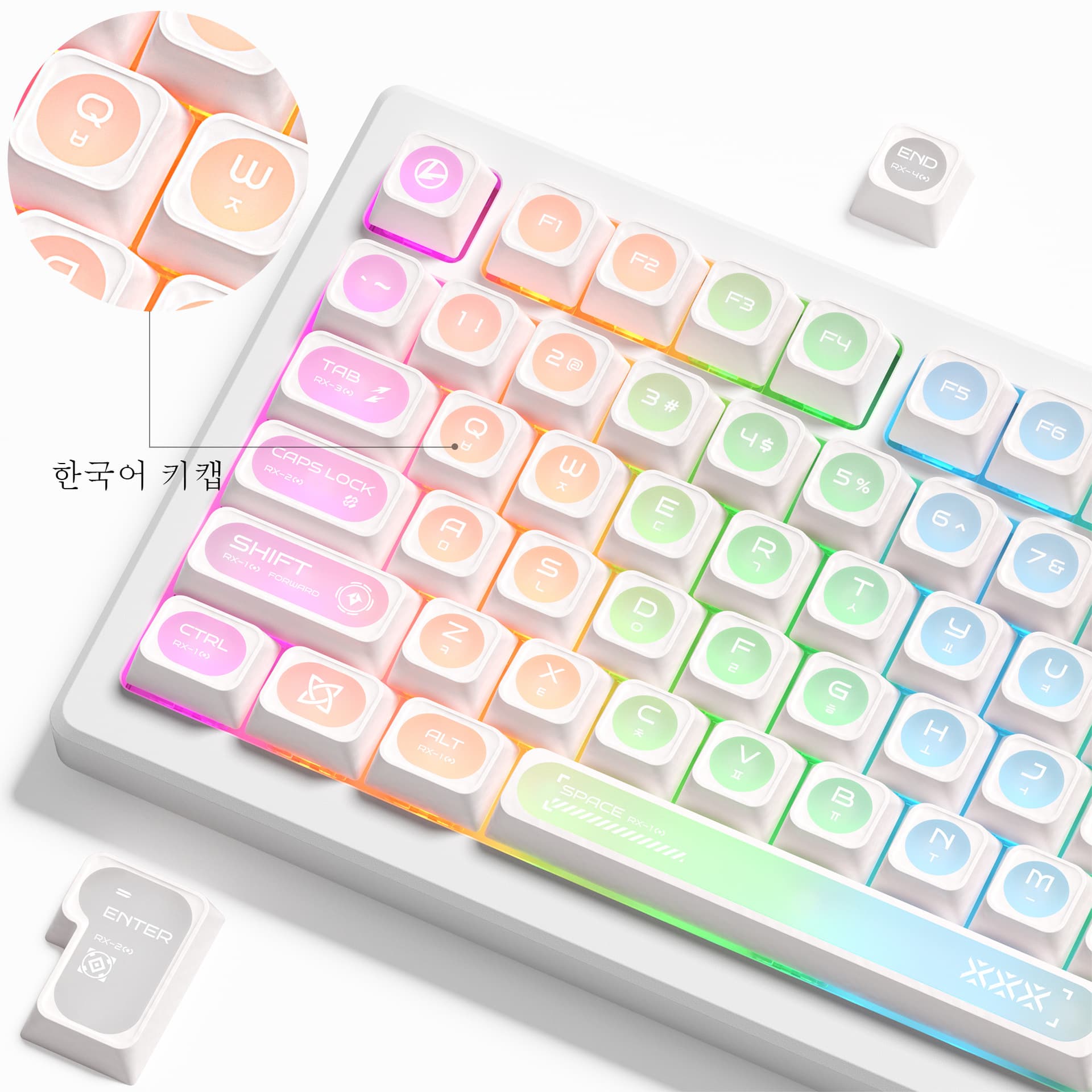 XVX "Opal Max" Keycaps Light-Transmitting PC Frosted Texture Original Magnetic Switch Keycaps Korean and Multiple Languages