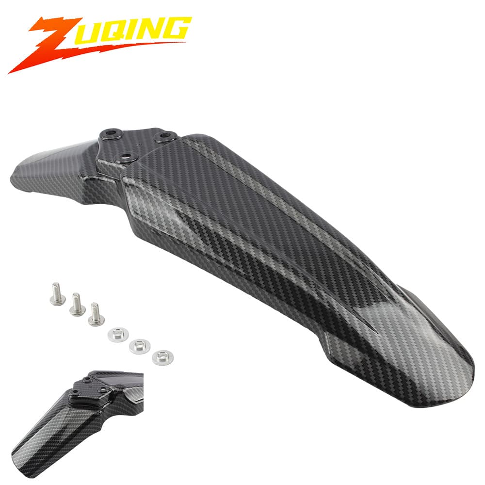 Off-Road Motorcycle Front Fender Modification Accessories Carbon Fiber Mudguard Water Shield Compatible with Light Bee Off-Road
