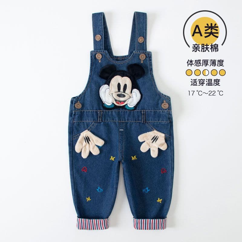 Baby Denim Overall Pants, Girls' Wear-Out Kids' Boys' Children's Long Pants, Infant Pants, Overalls Pants Spring/Fall