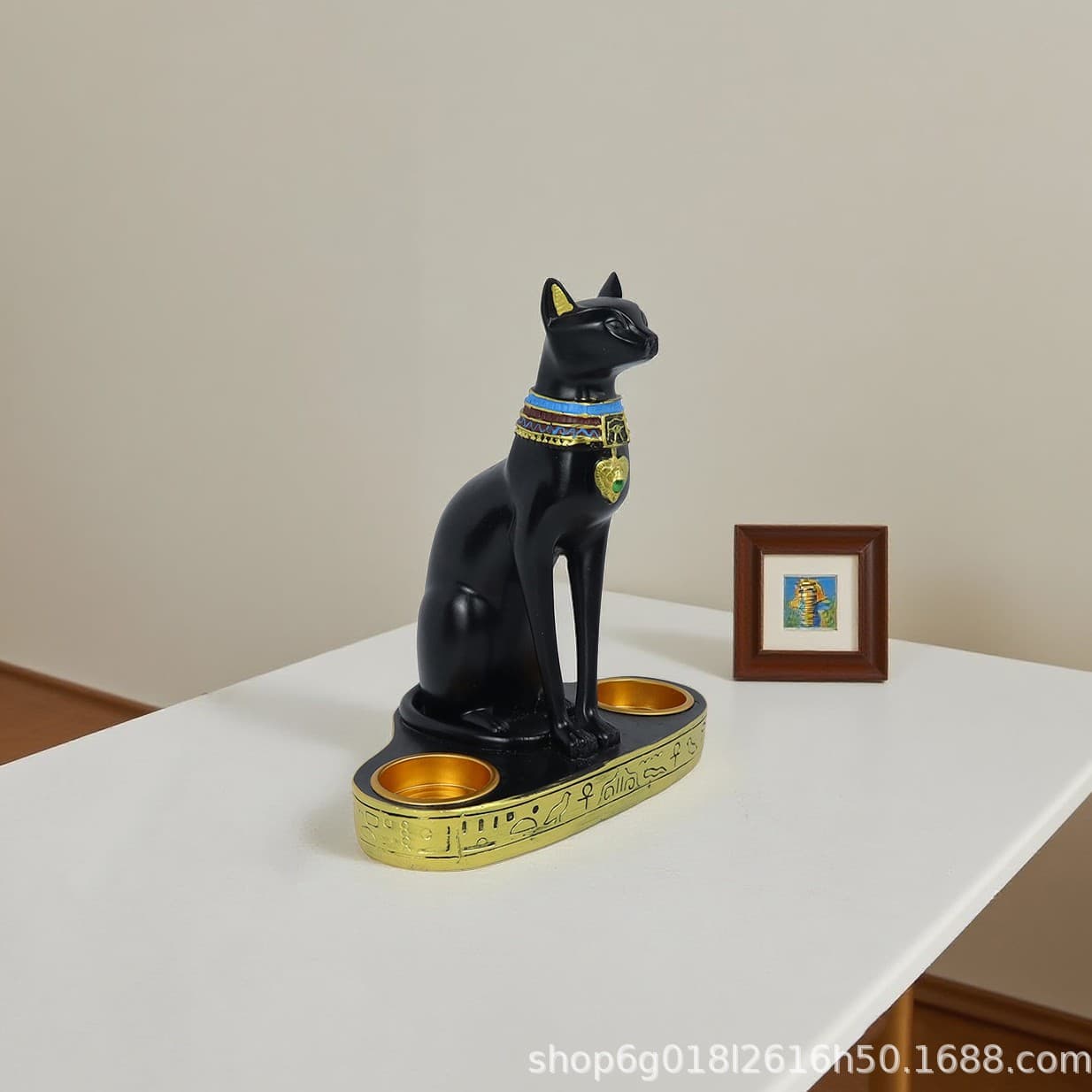 Egyptian Cat Statue Resin Crafts Egyptian Style Entrance Counter Bedroom Ornaments