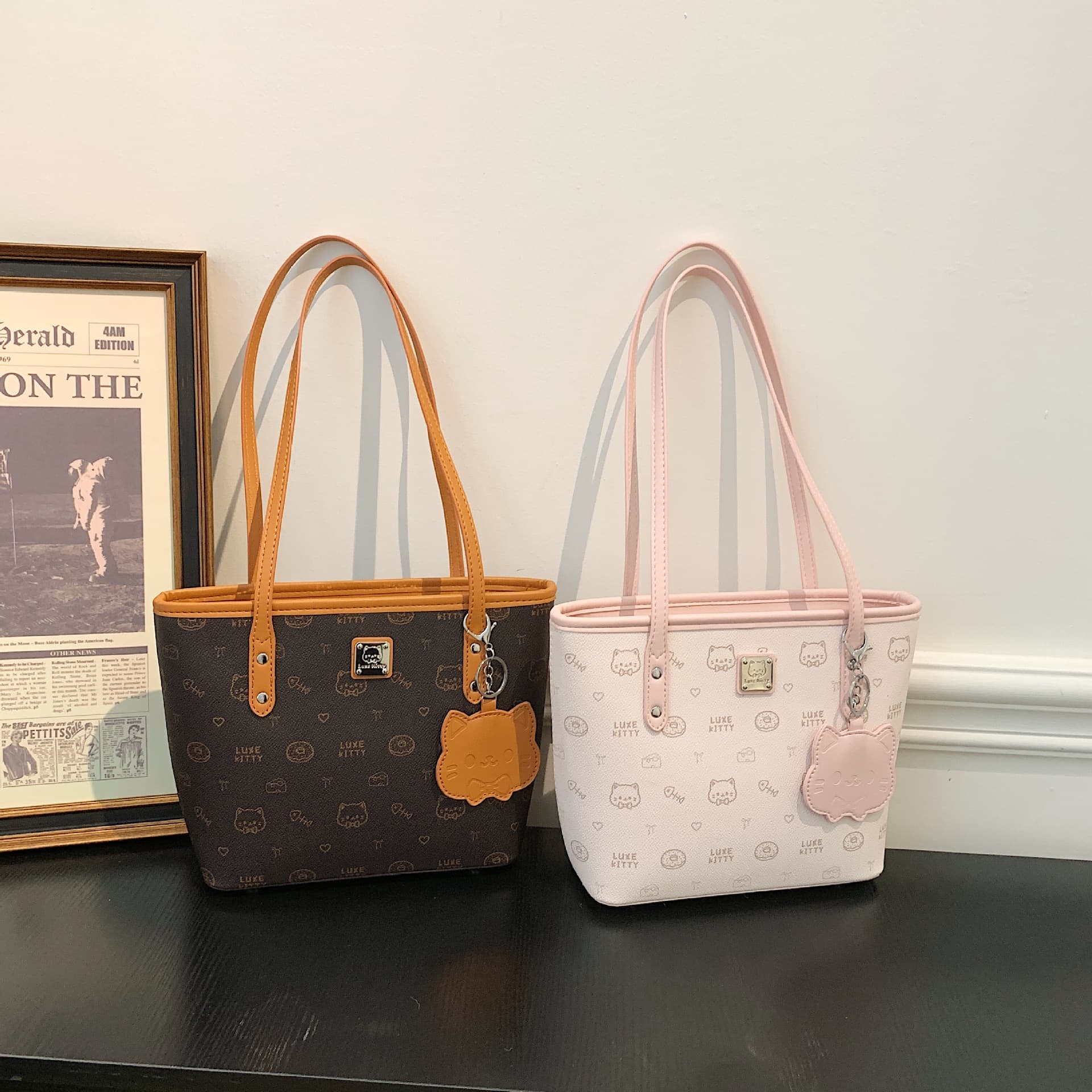 KITTY Bag Premium Chic Tote Bag for Women Office Commute Large Capacity Underarm Bag 2026 Korean Style Handbag