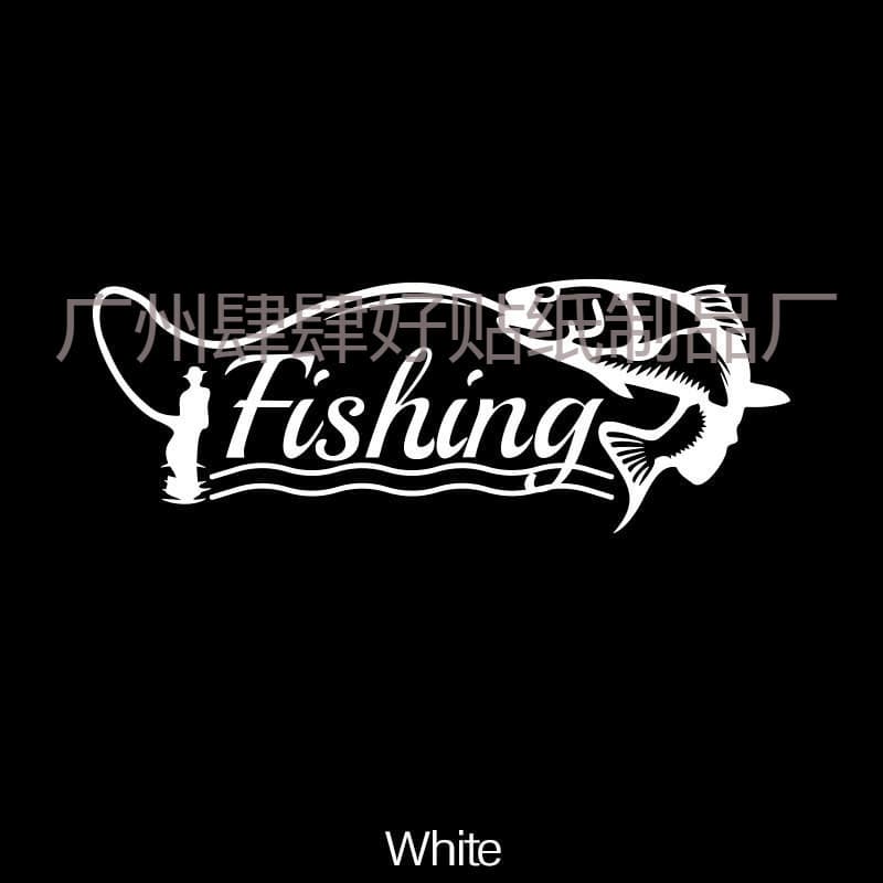 Cross-Border Fun Fishing Hunter Car Stickers Removable Car Decoration Stickers Koi Waterproof