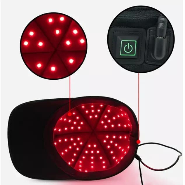 Three-Band Spectrum LED 96-Bead Red Light Infrared Cap