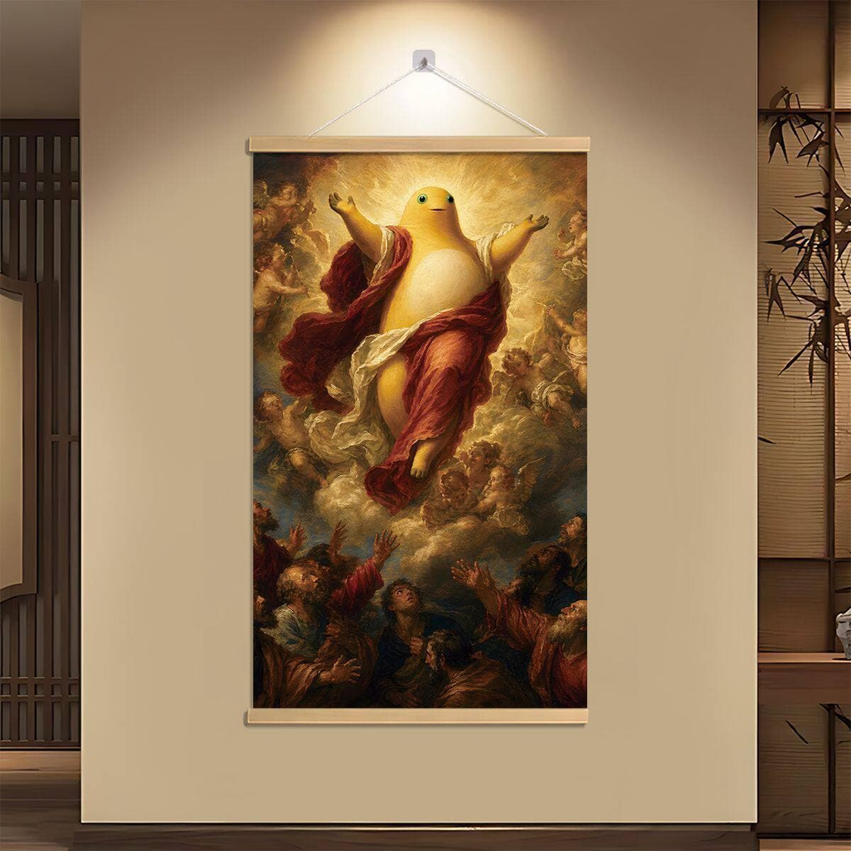 Creative Parody Nai Long Oil Painting Style World Famous Art Humorous Niche Gift Wall Art for Friends Fun Gift