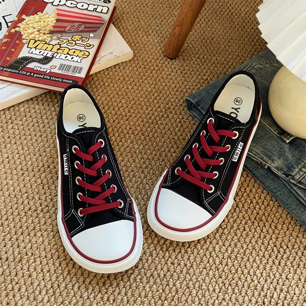 Mango Head Canvas Shoes for Women 2026 New Summer Wide Toe Cloth Shoes Niche Design Student Versatile Square Toe Sneakers
