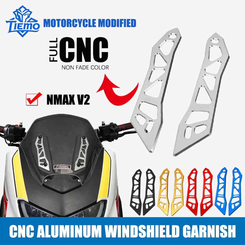 Motorcycle modified Yamaha NMAX155 V2 windshield bracket front windshield bracket CNC aluminum alloy