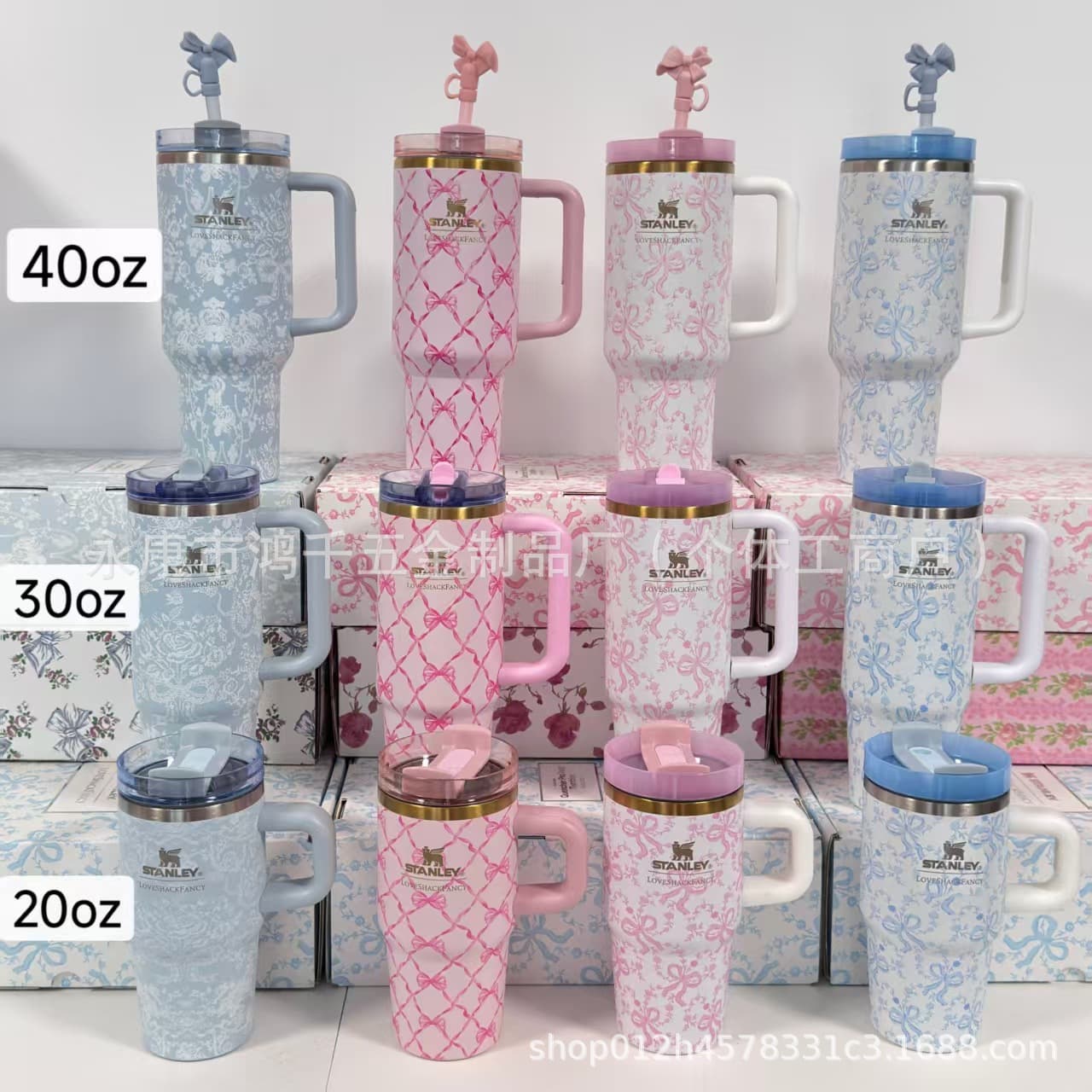 Cross-border spot Stanley 30oz thermos cup large capacity water cup flower gift box same style ice cup
