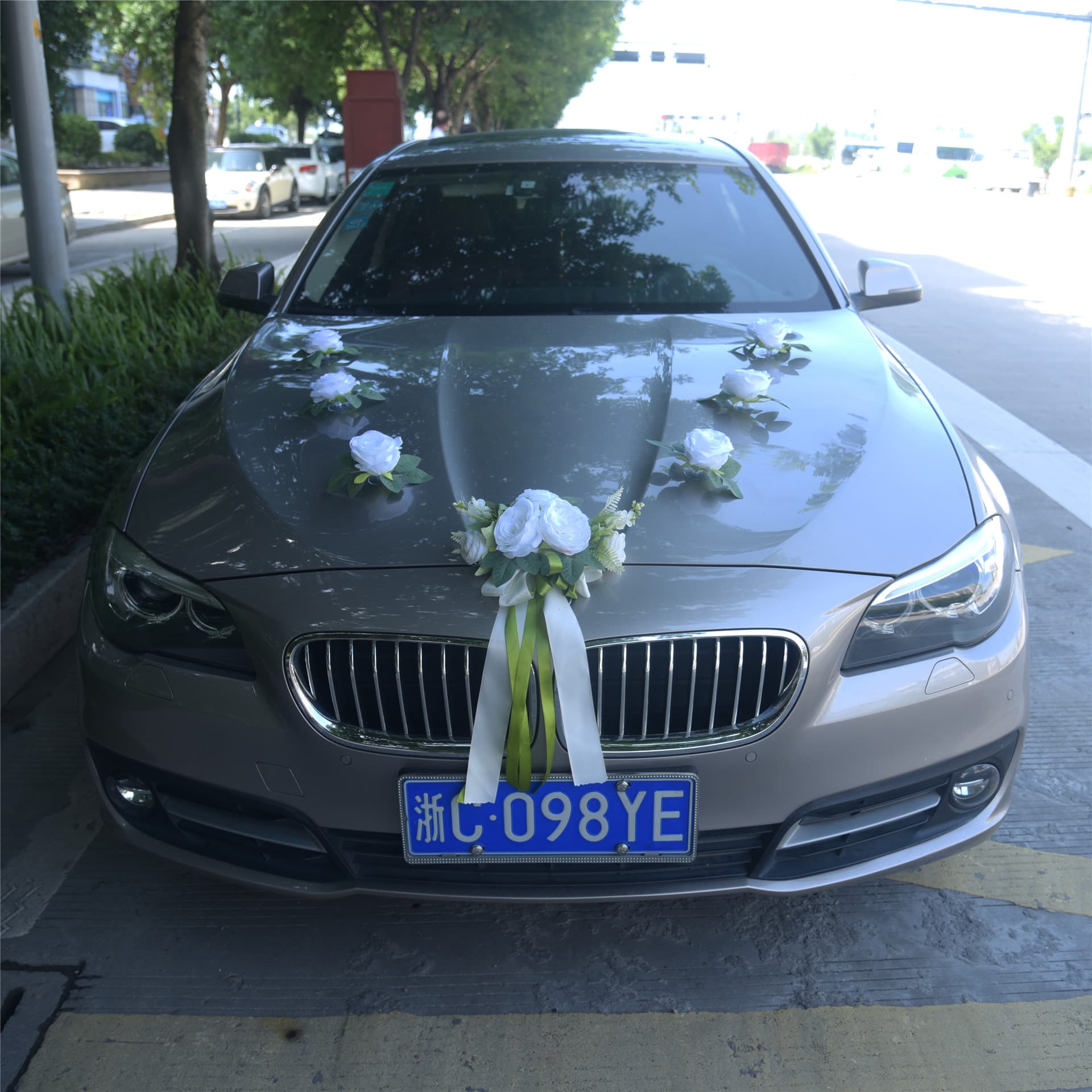 Eternal Angel 136 wedding car front flower decorations, marriage supplies, main wedding car arrangement set for secondary car team