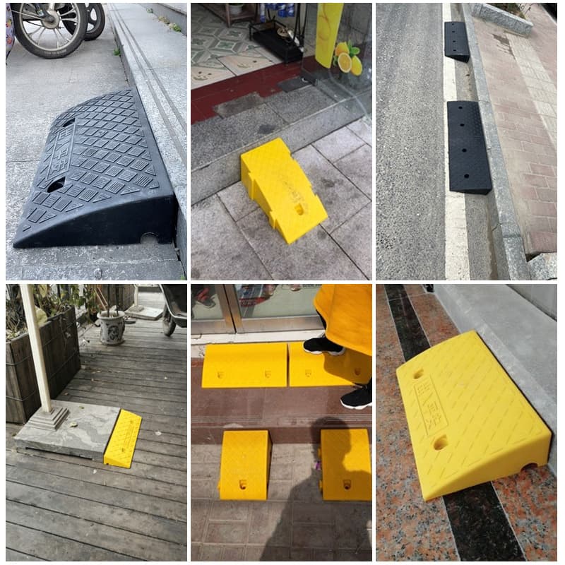 Plastic Ramp Curb Wedge for Cars, Driveway Slope Ramp, Speed Bump Ramp, Threshold Ramp