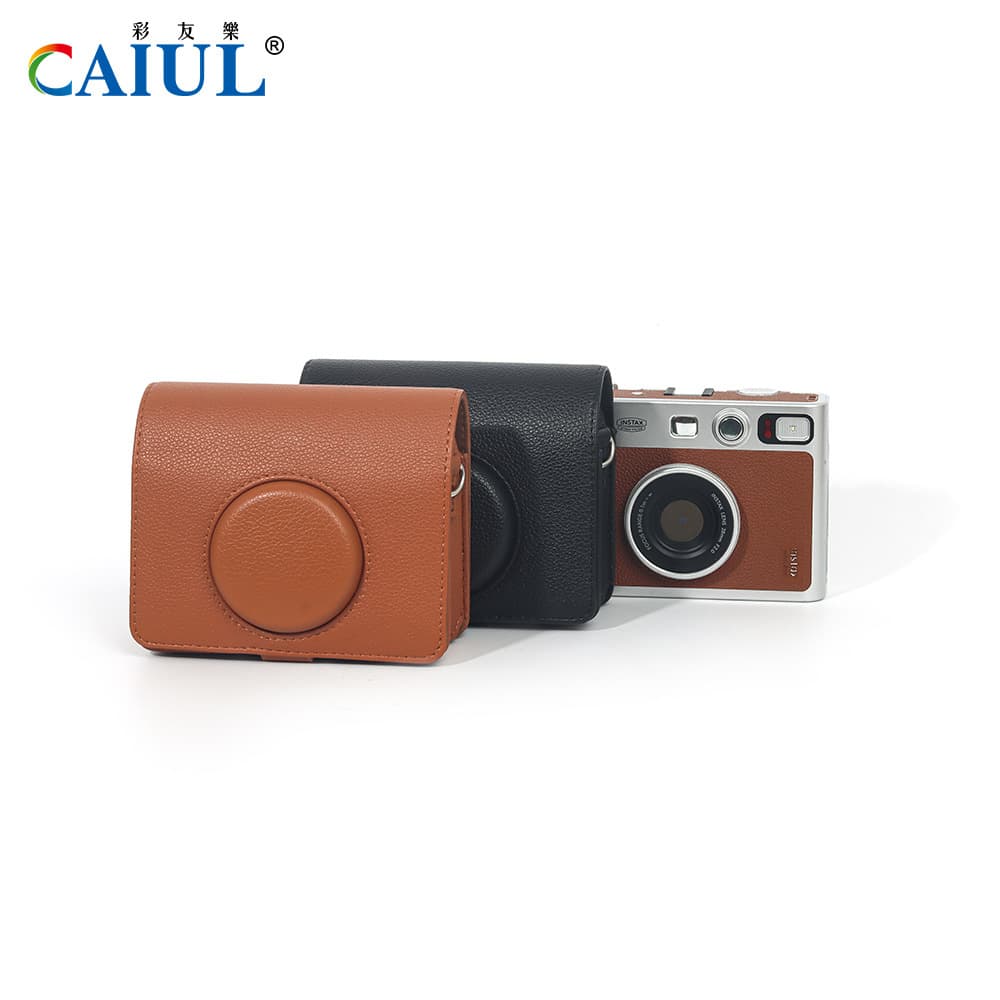 Compatible with Instant Mini EVO Retro Camera Bag, PU Leather Vintage Camera Case Digital Photography Leather Cover
