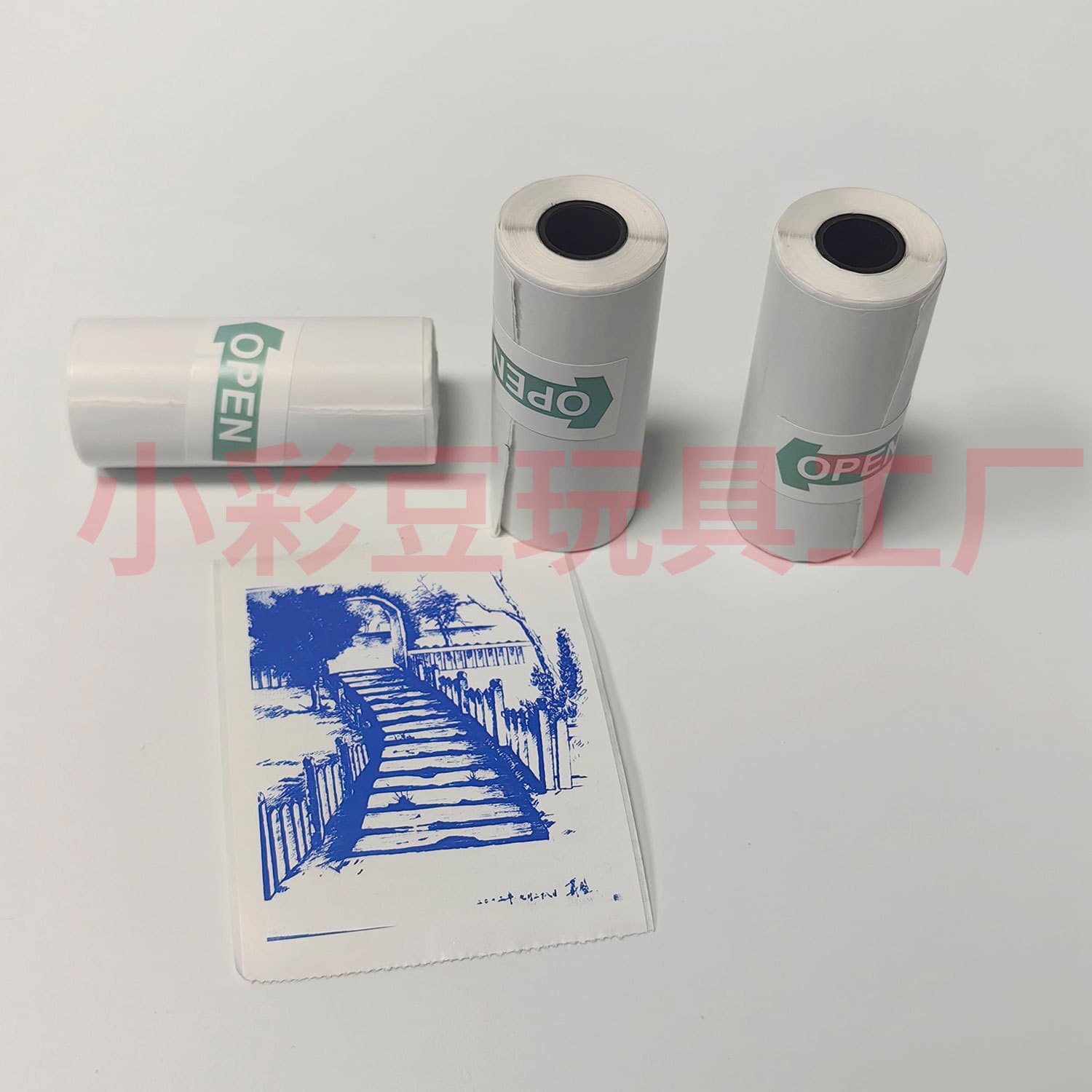 Cross-border small printer paper 10 years label color self-adhesive transparent sticker mini printer paper