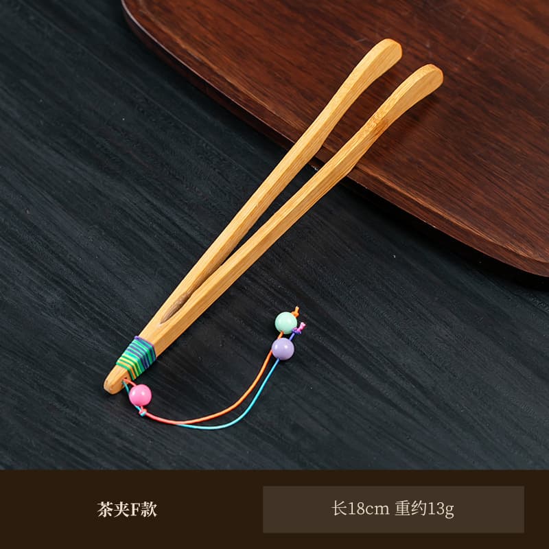 Nan Bamboo Tongs, Tea Tongs, Bamboo Tea Tongs, Bamboo Curved Tongs Tweezers, Heat-Resistant Kung Fu Tea Accessories, Tea Ceremony Six Gentlemen Parts
