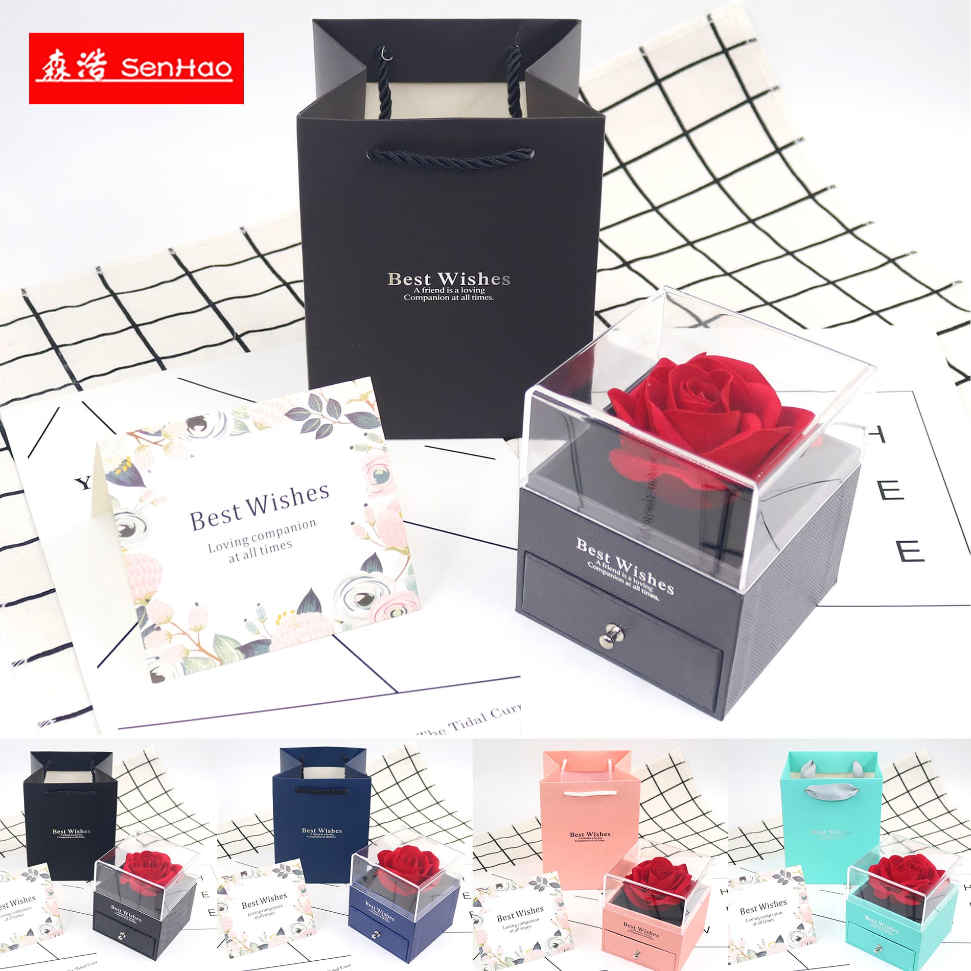 Luxury Jewelry Packaging Box Elegant Black Velvet Ring Box Necklace Bracelet High Quality Pu Leather Material